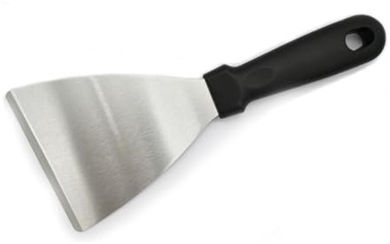 Palette à Gril en Inox, Racleur de Pâte à Pizza, Spatule Plancha, Cloche Plancha Burger, Outil de Cuisine en Acier Inoxydable, Coupe-Pâte, Spatule pour Pâte à Pizza, Racleur de Pâte en Acier