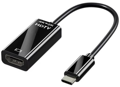 Home Touch Essential USB Type-C to HDMI Adapter – 4K/2K UHD Video Converter, Plug & Play, Compact & Durable, Compatible with MacBook, iPad Pro, Samsung Galaxy, Dell, Chromebook – Black