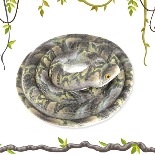 KUMSODE Réaliste Fake Serpent, 1pc Faux Serpents En Caoutchouc, Simulation pour Accessoires de Jardin, Farces, Décoration d'Halloween