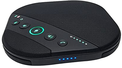 AUBEST Webcam, Haut-Parleur d'appel de conférence Mobile Bluetooth avec Un Micro omnidirectionnel, Annulation de Bruit Echo
