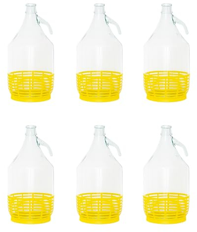 FERROELETTRA Damigiana Vetro 5 Litri - Bottiglione con Chiusura con Tappo a Pressione Ermetica - Dama per Olio - Contenitore Olio 5 Litri - Damigiane e Bottiglioni per Prodotti Alimentari (6)