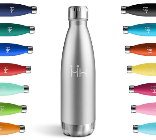 Cantimplora Termica 750ml, Botella Termica sin BPA, Botella de Agua Acero Inoxidable, Termo Agua para Colegio, Oficina, Senderismo