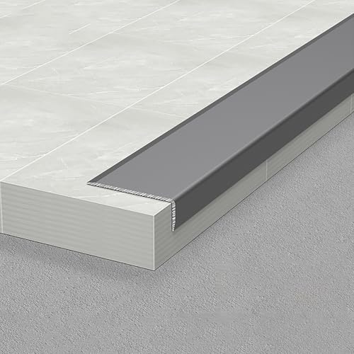Coayuou Baguette Finition Carrelage 90cm* 3 Pièces Baguette D Angle en Aluminium Baguette d'angle pour Carrelage Rénovez Et Protégez Vos Coins De Façon Élégante Et Durable(Grau,10 * 5mm)
