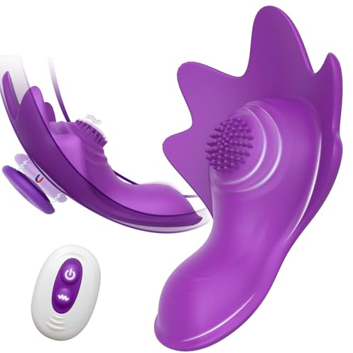 Butterfly Vibrator Magnet Auflegevibrator Vibratorensets für Frauen Leise | Sex Spielzeug für die Frau Mini Vibrator mit Klitoris Stimulation Fernbedienung 9 Vibrationsmodi Ei-Masturbatoren Erotisches