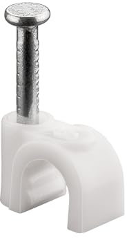 Fixpoint KBCR 5 (100) - Abrazadera para cables (Color blanco)