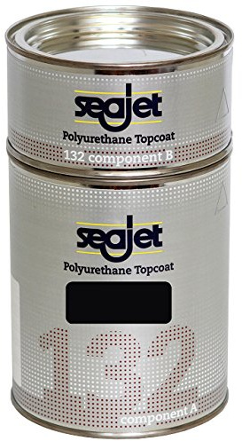 Seajet 132 2-Komponenten Polyurethan Topcoat Lackfarbe 1 Liter, Farbe:schwarz