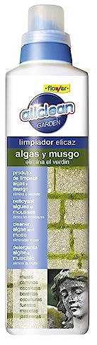 Flower - Limpiador Profesional Algas y Musgo | Elimina Verdín | Uso Exterior | 1L | Decoración y Jardín, 7x7x29 cm, Plástico