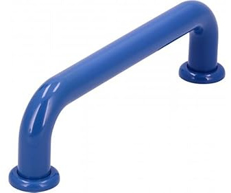 SIRO Möbelgriff + Unterlage Bonn, Schlicht, Kunststoff brilliantblau, 112 mm x 31 mm x 16 mm, LA 96 mm, 0364-112K19