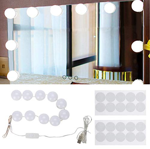 YUYTE LED Kosmetikspiegel,LED Spiegelleuchte für Schminkspiegel, Hollywood Stil 8 Stufen dimmbares Schminklicht für schminktisch, Schminkspiegel nicht enthältet