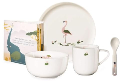ASA 38953314 Kindergeschirrset, Porzellan, weiß