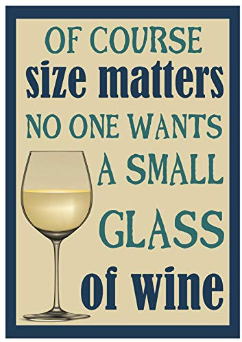 Bang Tidy Clothing Metal Bar Signs Tin Plaque Vintage Style - Ideal Accessories for Home Bar Pub Shed Man Cave Gift - 3 Sizes Of Course Size Matters