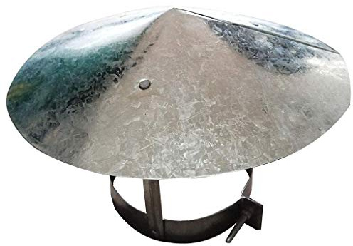 DZDZXQG Comignolo, Diametro del Camino della Cappa del Tetto del Camino in Ferro Bianco, canalizzazione, Ventilazione, Cappuccio, Cappello Antipioggia, Cappuccio, 240 mm
