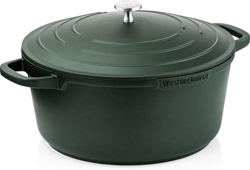 Westinghouse PERFORMANCE SERIES kastrull stor – 28 cm belagd stekgryta – gryta för induktion, alla typer av spisar och ugnssäker – inklusive handtagshållare – grön