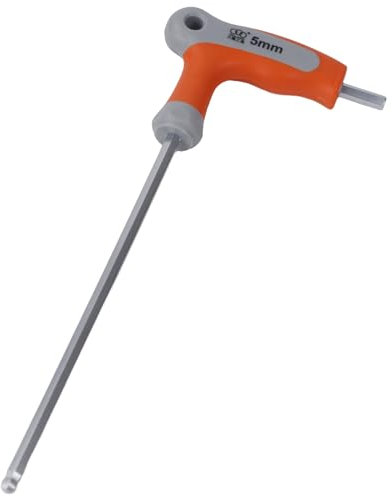 Larcele 1 Stück Innensechskantschlüssel Satz HX T-Griff mit Kugelkopf 2-10mm Metrisch (5mm) MEHRWEG