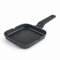 LACOR - 25162 - Grill Pan Mini Cast Aluminium 100% PFOA-Free, Non-Stick Bilayer, Suitable for Induction, Ergonomic Soft Touch Handle, 14 x 14 x 2.5 cm, Black