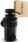 ovimar Distributeur de Savon Lokta - Noir - avec Montage Mural pour percer - en Acier Inoxydable et Verre Noir - Ouverture Extra Large Facile à remplir - pour Salle de Bain ou Cuisine