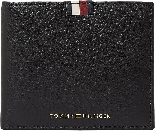 Tommy Hilfiger Herren Geldbeutel Cc Flap mit Münzfach, Mehrfarbig (Black), Einheitsgröße
