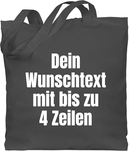 Geschenk mit Namen personalisiert by Shirtracer - Baumwolltasche - Aufdruck selbst gestalten - Wunschtext I Eigener Text I Custom Text
