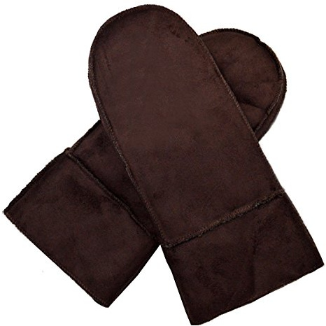 Aisi Women Winter Suede Thermal Mittens Fleece Lined Warm Gloves with Turn Back Cuff …
