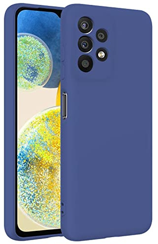 TBOC Cover Compatibile con Samsung Galaxy A23 4G - A23 5G [6.6] Custodia Rígida [Blu] Silicone Liquido [Sensazione Morbida] Fodera Interna Microfibra [Protegge Fotocamera] Antiscivole Resistente