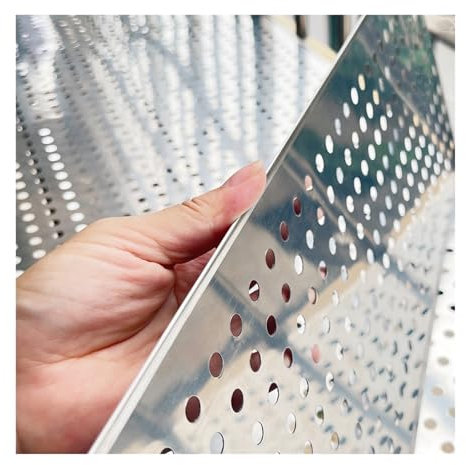LXBAMKEA Hoja Perforada De Acero Inoxidable 304, Ventana Balcón Red Protectora, Almohadilla De Malla Anticaída/a Prueba De Fugas, Rejillas Decorativas, Placa De Metal Industrial (Color : Silver, Siz