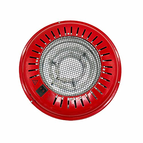 THINIA HOME Brasero Eléctrico para Mesa y Camilla de Metal Rojo Brasero Eléctrico Interior Bajo Consumo 3 Niveles de Potencia 300/500W/800W | Certificados CE y RoHS