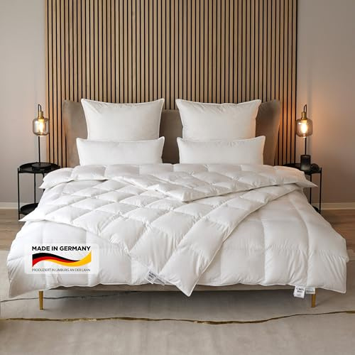 BEFA NATUR Daunendecke (2er Set) 155x220 cm Sommer | 90% Gänsedaunen & 10% Federn | 320g Füllgewicht | Allergiker geeignet (NOMITE) | Tierwohl (DOWNPASS) | Oeko-TEX Klasse 1 | Made in Germany