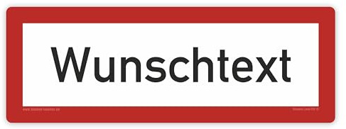 Hinweisschild - Brandschutzeinrichtung - Einsatzhinweise - StVO - DIN 4066 - Für Innen und Aussen - PVC Aufkleber - selbstklebend - 105x297mm (1, Wunschtext)