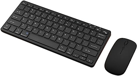 CENMEN Tastiera Fili Bluetooth Mouse Tastiera Modalità Tastiera Ricaricabile Supporto Mouse Tablet Computer Portatile Nero