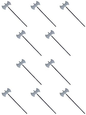 susiodeu 10 piezas de accesorios de disfraces de Halloween exquisitos hombres y mujeres interesante Trident Axe hoz disfraz accesorio de ropa, Hacha