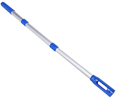 Qukaim Palo telescopico per piscina, asta telescopica, accessori per la pulizia della piscina, spazzola per rastrello, lunghezza 2 m