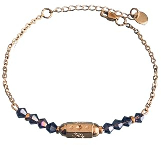 Clovers – Bracelet Femme Gourmette Dorée avec Amulette et Perles Magiques – Bijou Fait Main en Acier Inoxydable Doré 24K, Résistant à l’Eau, Style Bohème Chic