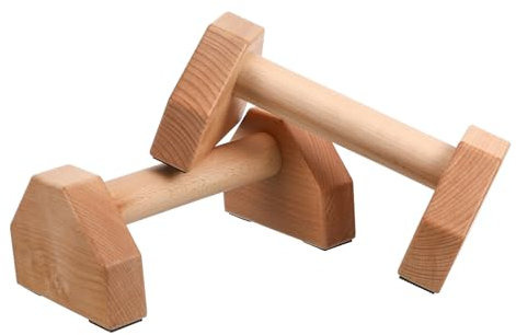 Parliky Liegestützgriffe Aus Holz Ergonomisches Design Rutschfest 25cm 2 Stück Für Krafttraining Fitness Zubehör
