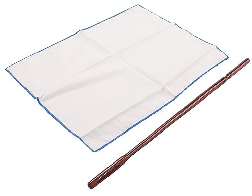 Cucioki Flute Cleaning Kit - Flute & Piccolo Cleaning Rod & Cloth - Amber Wood & Cotton - 35cm