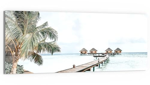 DEQORI Glasbild Acrylglas | Motiv Flucht ins Paradies | horizontal einteilig 125x50 cm | schöne Dekoration | Wandbild für Wohnzimmer, Schlafzimmer, Flur & Küche | moderne Wanddeko