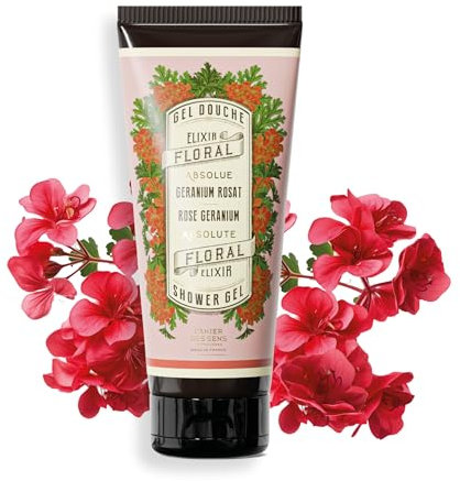 Panier des Sens - Rose Geranium Shower Gel - Body Wash for Women & Men - With Olive Oil - Moisturising Body Wash 95% Natural Ingredients - Made in France, SLS Free & Vegan Shower Gel - 200ml