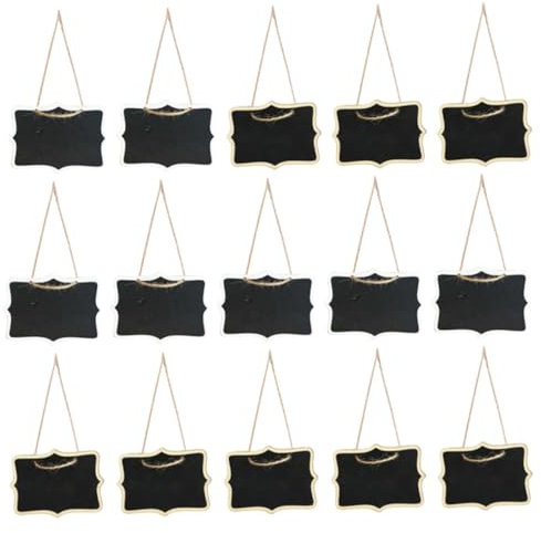 HAWILLOSCH 20stücke Holzkreidetafel Etiketten Mit Lanyard Für Tischdeko Nachrichtentafel Kleine Schautafel Als Menütafel Oder Schreibtafel Für Küche
