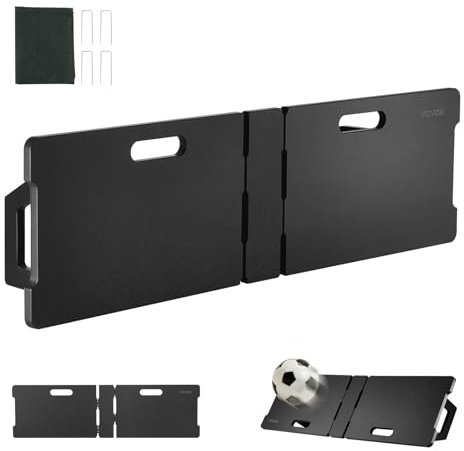 VEVOR Fußball Rebound Board faltbar, tragbares Prellwand 115 x 330 cm, HDPE Rebounder Ausrüstung mit 2 Rückprallwinkeln, Trainingsbrett Rebounder Kicker für Fußballtraining