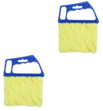 minkissy 2st Jalousie-reinigungsbürste Abfluss Für Deckenventilatoren Außen Gläser Brille Clip Staubtuch Für Jalousien Fensterspur Blind Klimaanlage Film Borste Spalt Blue