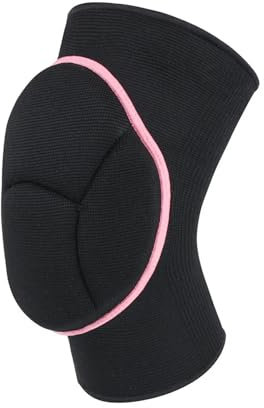 LVCHAO Knee Brace 1Pcs Sponge Knee Pads Women Men Cycling Basketball Volleyball Running Sports Dancing Knees Protect Gear For Volleyball Football Dance Yoga Tennis Running(A Black pink,S)