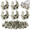 Enhon 100 pezzi fascette di fissaggio M20 in PVC, grigie, per tubi da 20 mm, adatte per tubi isolanti, tubi rigidi, canaline elettriche, collegabili e fissaggio a vite