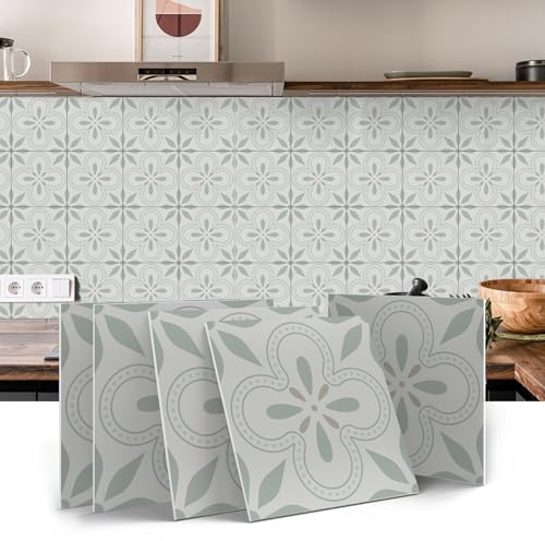 VICCI 12Pcs Tile Sticker Peel and Stick Wall Tiles Decals Self Adhesive Kitchen Backsplash Stickers Waterproof Murals 5.9x5.9 inch
