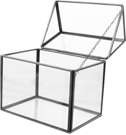 Zerodeko Geometrisches Zimmergewächshaus Aus Glas Terrarienkasten in Hausform Pflanzkasten Aus Moos Vitrine Für Luftpflanzen Terrarium Für Pflanzen Geometrischer Pflanzenkasten