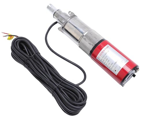 Itonash Pompa Sommergibile di Pozzo Profondo 220 W, Pompa per Acqua a Vite in Acciaio Inossidabile 1,2 M³/h Flusso Alto 30 M, con Cavo di Alimentazione 10 M per L'irrigazione Ranch