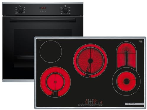 Bosch HBD431FH83 Set Backofen HBS233BB0 + Glaskeramikkochfeld autark PKC845FP1D