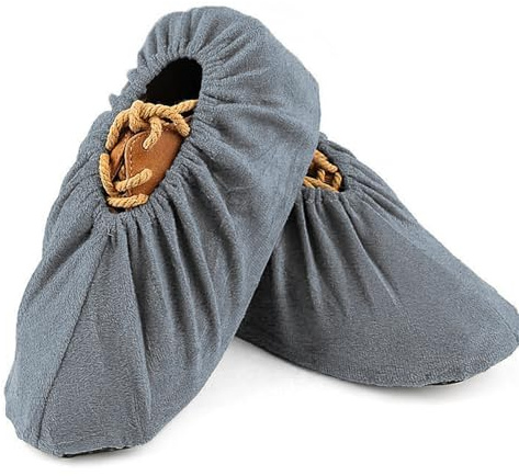 Generico Reusable Shoe Covers – Non-Slip Soft Protective – Fabric Socks – for Home Workplace Hospital Gym Workshop Server Room Museum, grey, riferimento alla descrizione