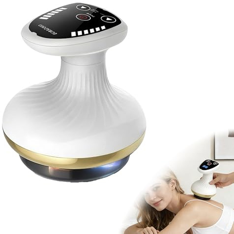 Vacuvia Massage 4-in-1 Massagegerät gegen Cellulite, Vakuum Massagegerät mit Wärmetherapie zur Cellulite-Reduktion, Elektrisches Gua Sha Massagegerät Mit Saugfunktion Für Ganzkörper Anwendung