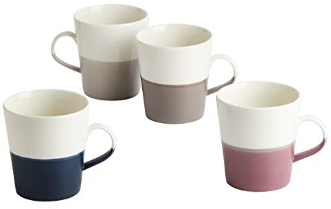 Royal Doulton Mugs - 1815 Coffee Studio - Porcelain Coffee Mug Set of 4 - Grande Cups Ideal for Hot Drinks, Coffee, Teas, Lattes, & Cappuccinos - Better Heat Retention, 560ml Each