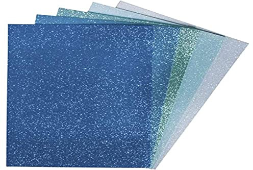 Rayher 75438999 Moosgummi Platten Glitter, selbstkleb.