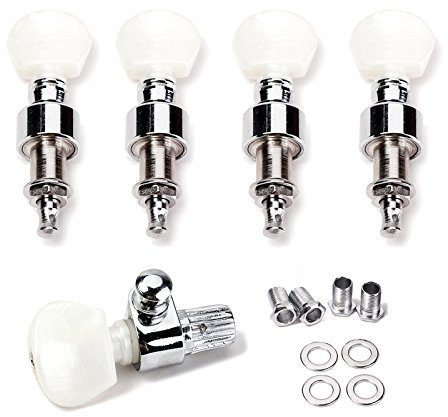 Alnicov 5-saitige Banjo-Mechaniken, 5 Stück, mit Perlen-Wirbel, Chrom